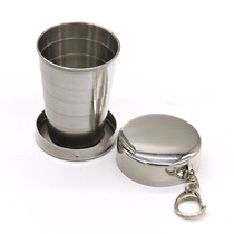 304 stainless steel folding cup portable water cup telescopic cup outdoor travel disposable mouthwash cup