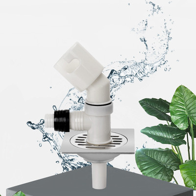 洗衣机排水管与下水地漏三通连