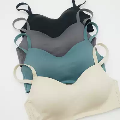Thin full cup without steel ring glossy seamless underwear breathable summer baby sports bra big chest small