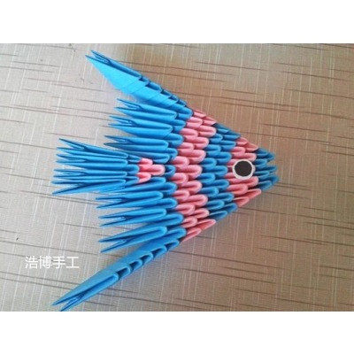 Haobo Colorful Small Fish 2 Creative DIY Kindergarten Elementary School Manual Class Origami Triangular Insert Material Pack - Taobao