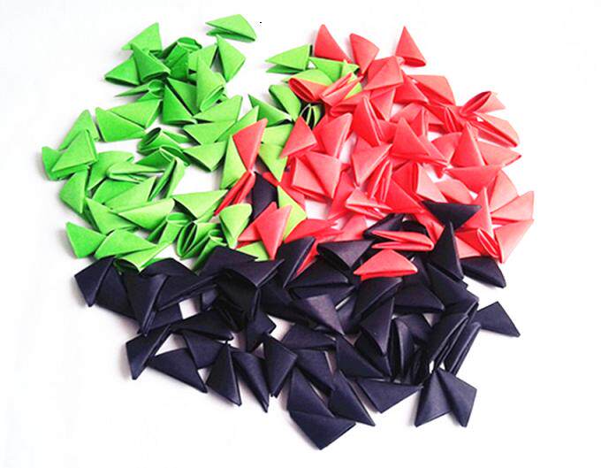 Haobo triangular plug children's handmade materials paper semi-finished products new hot sale operation time-saving