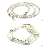 European and American sunglasses chain female neck Net red retro white pearl letters mens personality fashion sunglasses chain