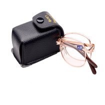 Factory Direct Old Flower Mirror Man Folding Portable Ultra Light Girl High Definition Metal Full Frame Resin Seniors Old Light Glasses