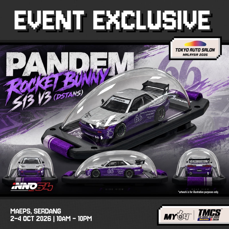 Inno 1:64 Tokyo Salon Limited Edition Pandem Rocket Bunny S13 Alloy Car Model
