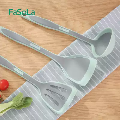 FaSoLa non-stick pot high temperature resistant nylon shovel silicone kitchen household stir-fry shovel spoon set three pieces