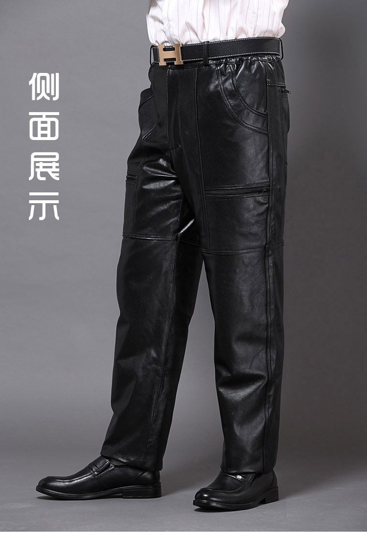 Pantalon cuir homme droit - Ref 1484619 Image 13