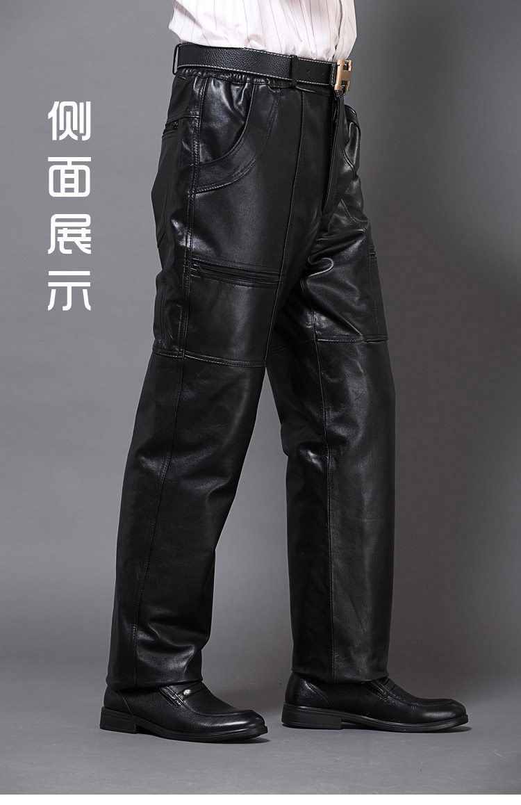 Pantalon cuir homme droit - Ref 1484619 Image 14