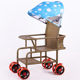 Baby bamboo and rattan stroller lightweight widened stroller imitation rattan children's bamboo and rattan children's rattan chair stroller