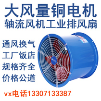 Axial flow fan pipe type 220v380v industrial powerful exhaust fan exhaust air ventilation kitchen low noise and high speed