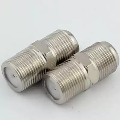 Metric coaxial double-pass threaded joint cable TV line extension joint closed route connector and F-head butt