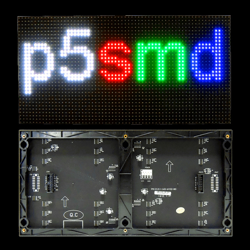 Indoor P5 full-color unit board P5 outdoor full-color LED display screen 160*320 surface mount module 3528 lamp beads