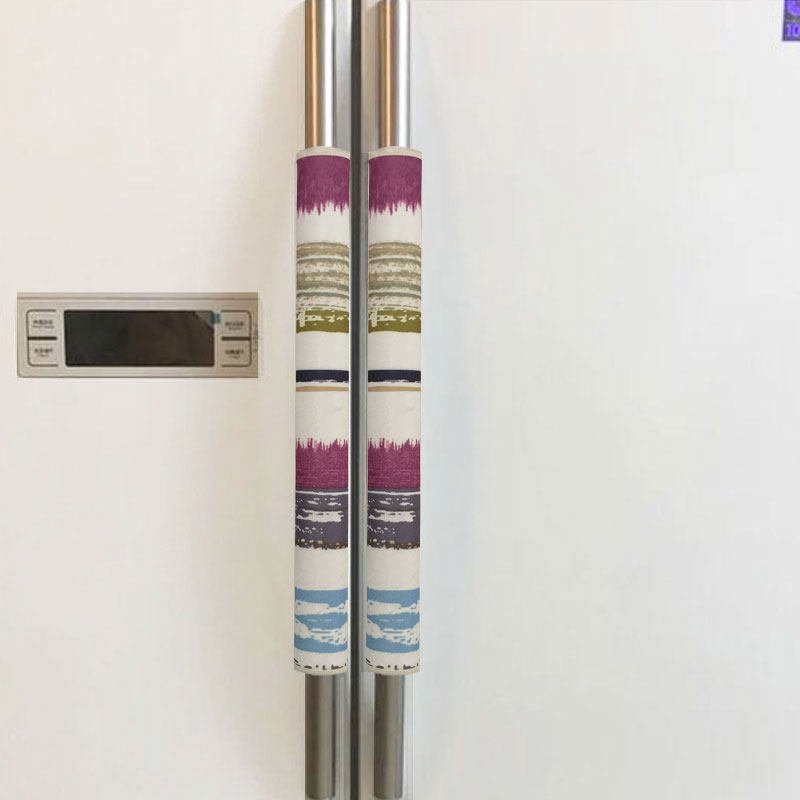 Refrigerator door handle gloves Double door protective cover pull gloves Glass door armrest cover Fabric extended anti-collision