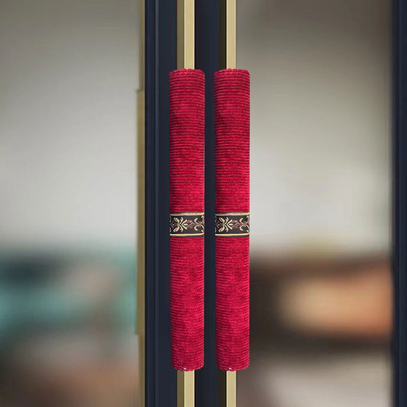 Eurostyle suede glass door handle cover warm refrigerator door armrests protective sleeve Property door handle cover cold and anti-slip