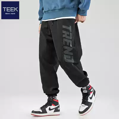 TEEK2021 summer men's sweatpants Youth loose drawstring casual pants ins tide brand Hong Kong style trousers