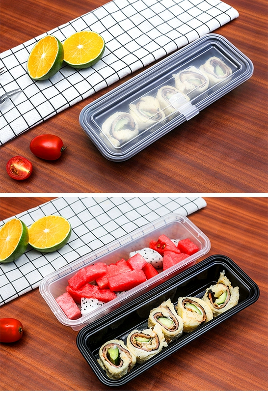 Hộp ăn trưa dùng một lần hộp cơm trưa Hộp sushi hộp đồ ăn nhẹ hình chữ nhật cá hồi hộp takeaway hộp Nhật Bản hộp ăn trưa - Hộp cơm điện sưởi ấm