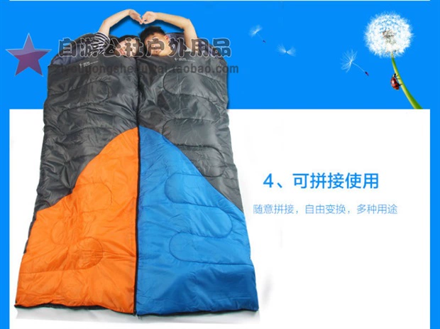 Mùa thu và mùa đông lều cắm trại ngoài trời ấm túi ngủ Người lớn dày không gian bông ánh sáng phong bì ngoài trời túi ngủ