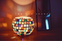 One drawer Hand-made Moroccan Mosaic candle holder ornaments DIY material pack handmade Tanabata gifts