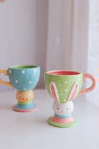 One drawer cute Podot Caton rabbit Ducal Duckling Ceramic Cup Mark Water Cup Birthday Holiday Gift