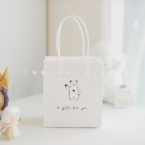 A gife for you A gife for you~Bear gift paper bag Kraft paper gift bag Transparent gift box
