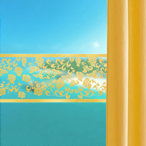 Push Ramen Glass Waist Line Sticking to Bumper Crash-proof Strips Paper Sunscreen Balcony Creative Self-Adhesive Strips Hollowed-out film