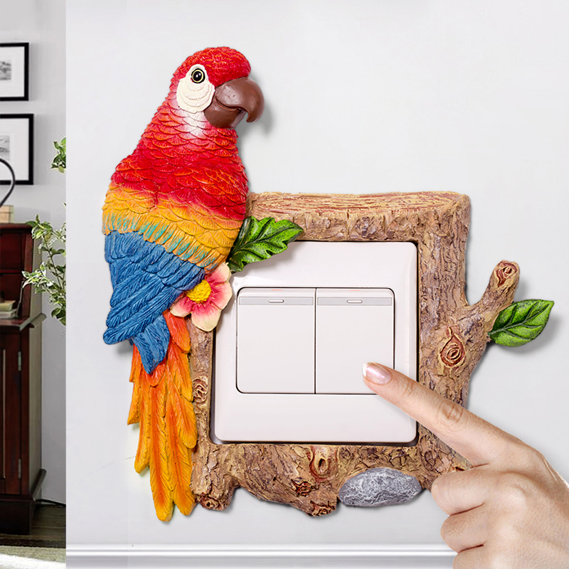 Switch applique decoration frame wall sticking protection sleeves Sheltered Eurostyle Creative Home Socket Rims Wall Resin Extravaganza