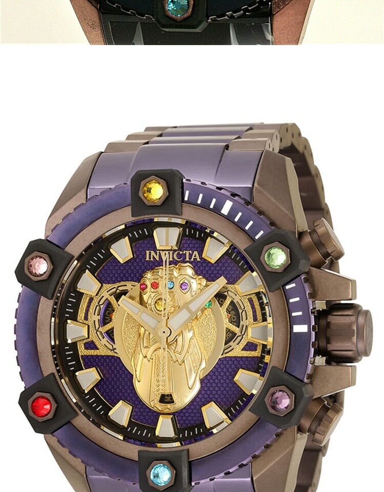 Часы Европа invicta marvel 漫威联名手表男灭霸无限手套宝石大表盘限量新款