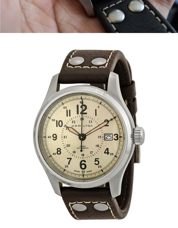 Швейцарские наручные часы hamilton汉密尔顿khaki field自动机械男表复古瑞士腕表h70595523