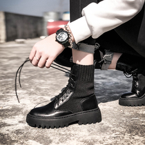 Martin boots womens 2021 new womens thick-heeled boots womens inner height-increasing small British style fried street boots womens summer