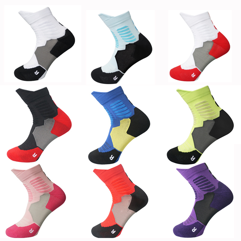 Professional tennis socks 3D thickened men's and women's adult ankle protection badminton basketball socks custom star game sports socks