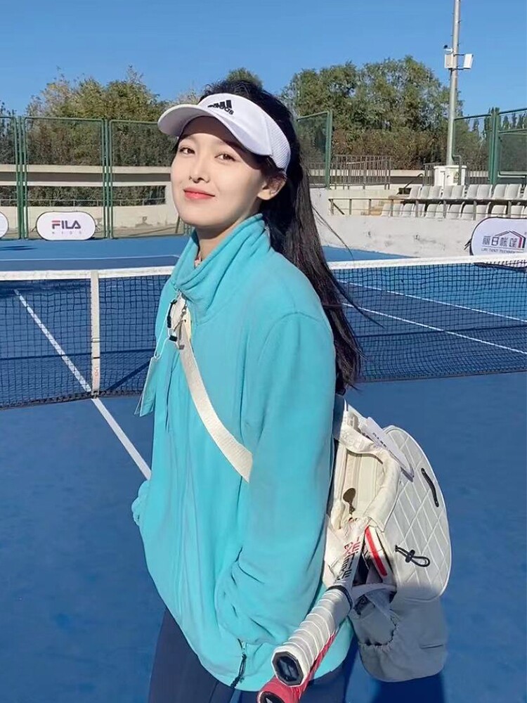 A TENNIS loves Tennis Rocking Fluff Cover anti - static spring - autumn and winter fluff sports warm tennis suit is light