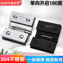 180 Degrees Glass Door Hinge Bathroom Shower Room Glass Clip Hinge One-way Open Foldout 304 Stainless Steel Bathroom Clips