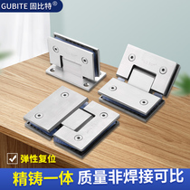 304 stainless steel bathroom clip 180 degree glass clip hinge office partition 90 degree shower room glass door hinge