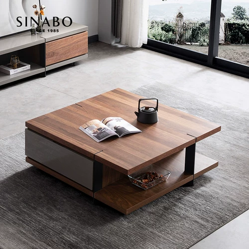 Простая и современная высокая версия серый лак для журнального столика Телевизионной шкаф комбинация скандинавская минималистская гостиная квадрат личность чай