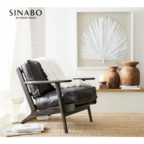 Сельский кожаный диван из натурального дерева для отдыха, в американском стиле, воловья кожа