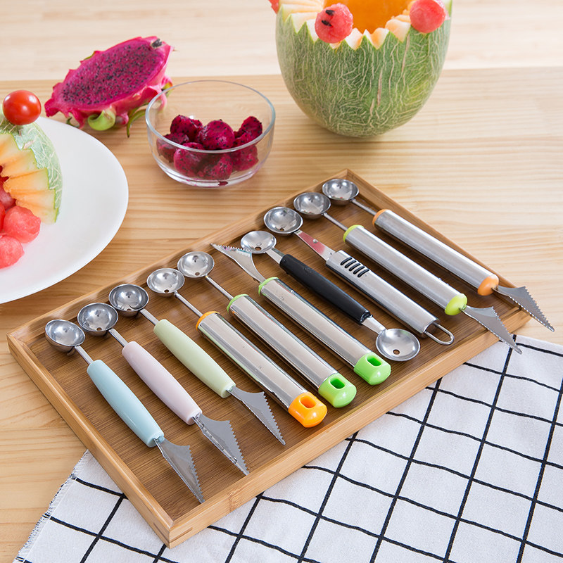 New Pint Baking Appliance Double Head Stainless Steel Fruit Ball Spoon Ice Cream Scoop KUNMING Tianyou