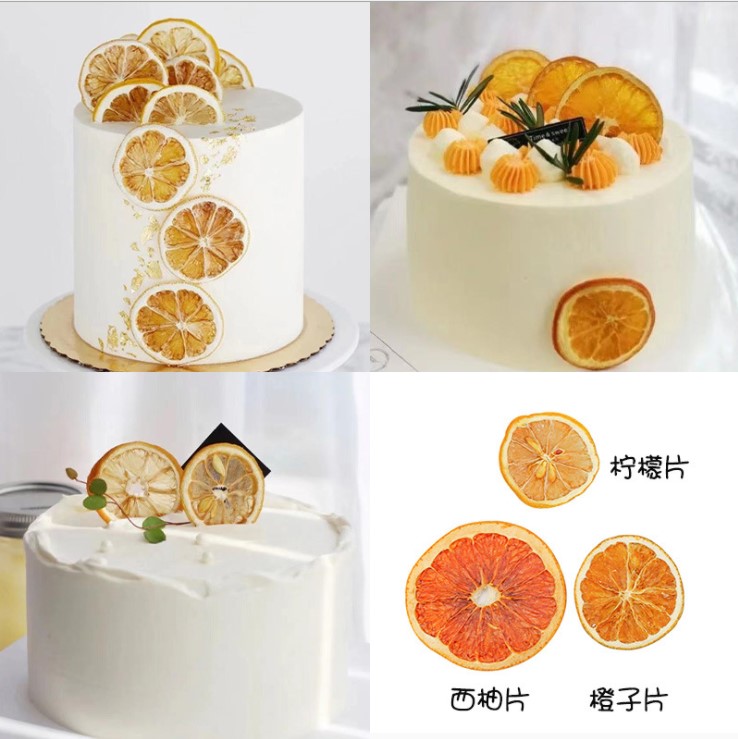 Fruit Drying Aroma Orange Lemon Slice No Fig Dry Raw Material Birthday Cake Dessert Baking Decoration Swing 50 gr