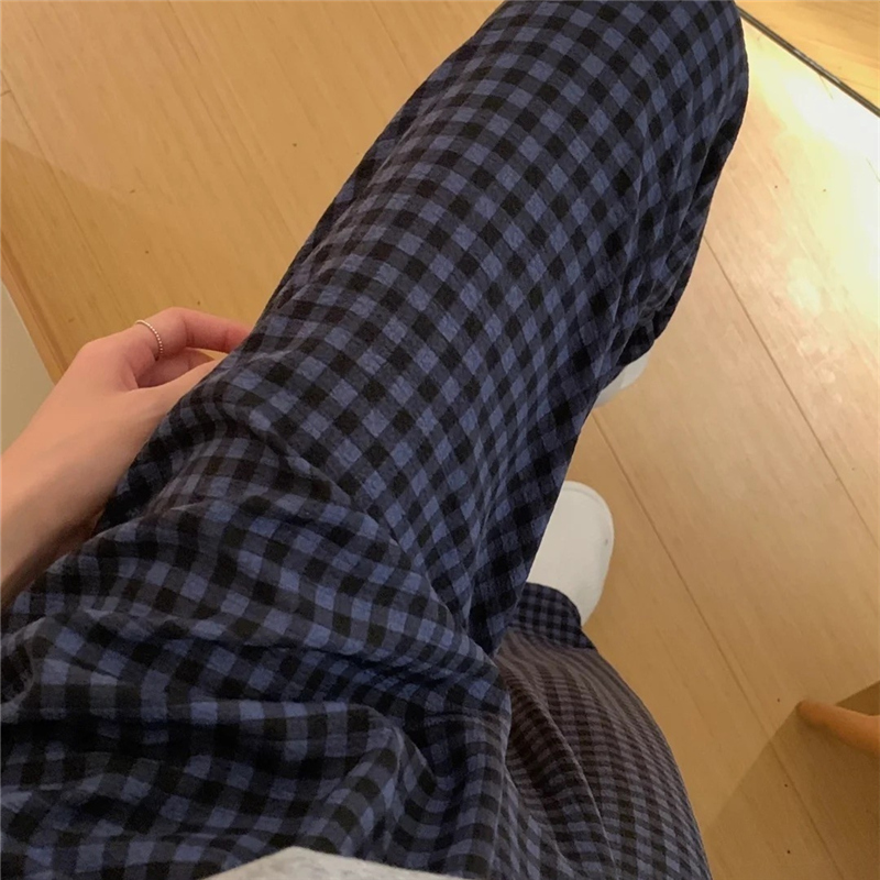 2026 New Plaid Pajama Pants Summer Men's and Women's Long Pants Cotton Gauze Pants Casual Wearable Thin Home Pants