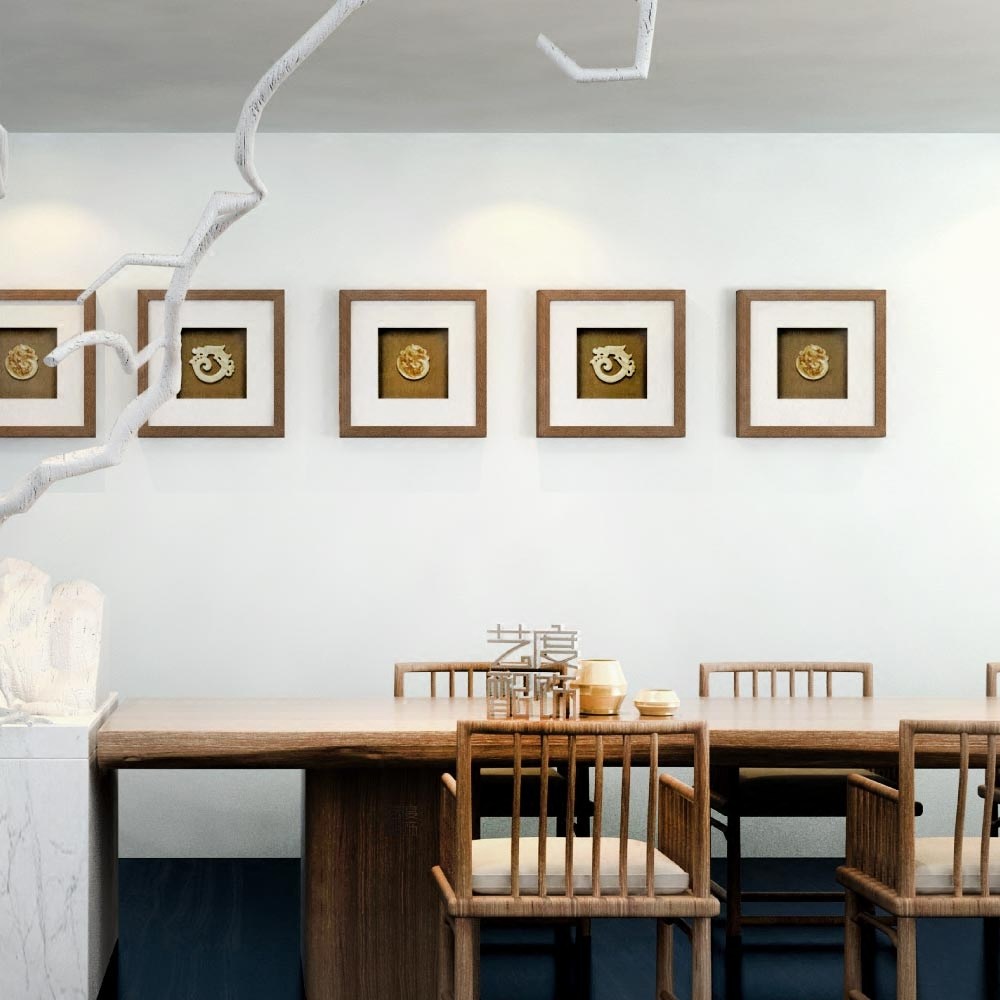 Moving Joe Relocation Gift Chinese Tea Room Hotel Jade Hanging Painting Fire Boiler Shop Pendant-style Dining Room Decoration Painting