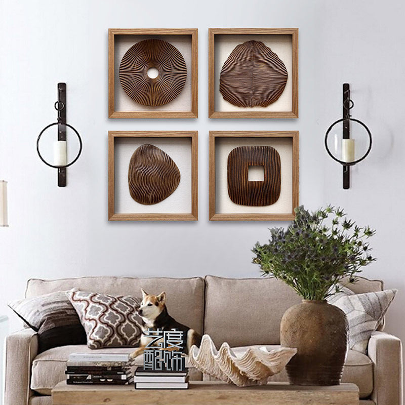 Modern Minimalist Stereorelief Painting Dining Room Composition Abstract Hanging Drawing Living Room Background Wall Zen-style Decorative Painting