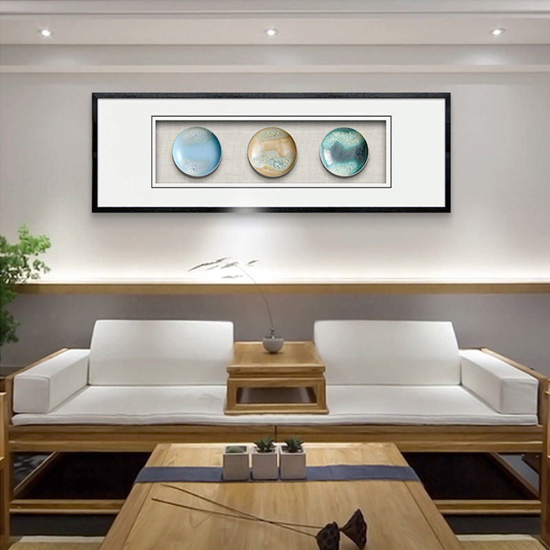 Nature Beauty New Chinese Hanging Background Wall Pass Single Modern Simple Living Room Decoration Painting