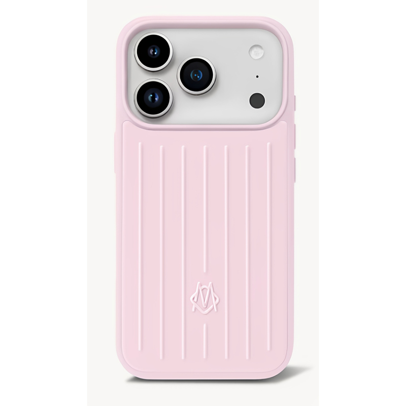 Rimowa Solid Color Phone Case Suitable for Apple 17 Pro Max Aluminum-Magnesium Alloy Ballet Pink Compatible with Magsafe Magnetic Suction 17 Pro Full Coverage Anti-Drop 16 Pro Max Polycarbonate Phone Case