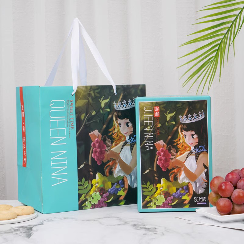 Upscale Nina Empress grapes special empty gift box single string of hand packaging displays display 2 boxes 1 bag 10 sets-Taobao