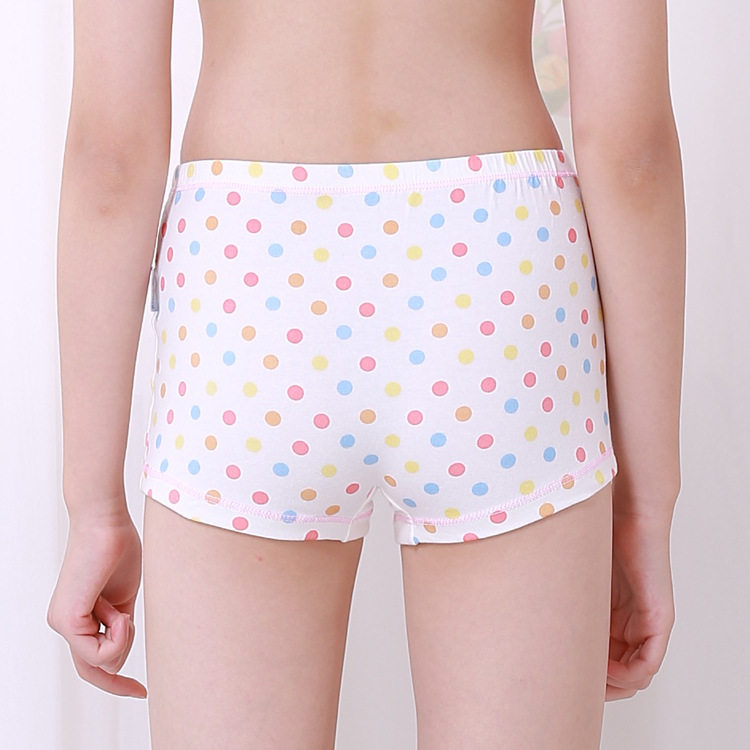 Girls underwear cotton four-corner children's underwear women's big children 12-15 flat angle 13 cotton 8 cotton summer 5-9 years old