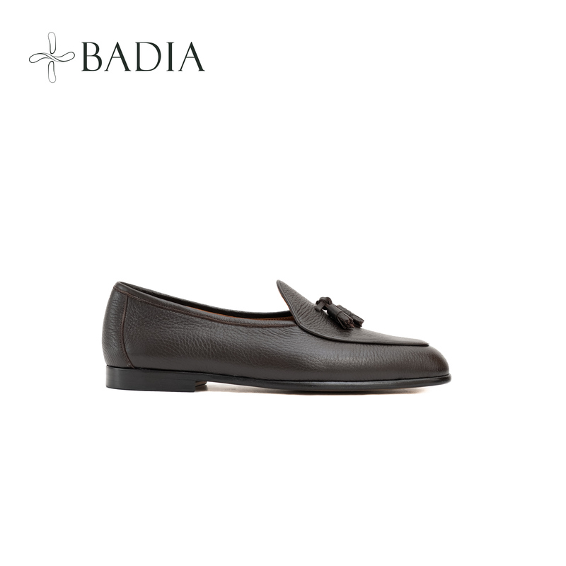 New Men's Dark Brown Italian Suede Soft Leather Large-Soled Belgian Loafers, Comfortable and Versatile New Men's Dark Brown Italian Suede Soft Leather Large-Soled Belgian Loafers, Comfortable and Versatile