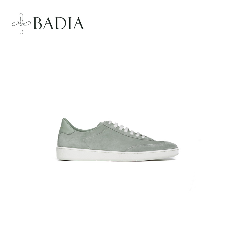 2026 New Model Green Men's Casual German Training Shoes Italian Top-Grain Suede Leather Rubber Sole Versatile
