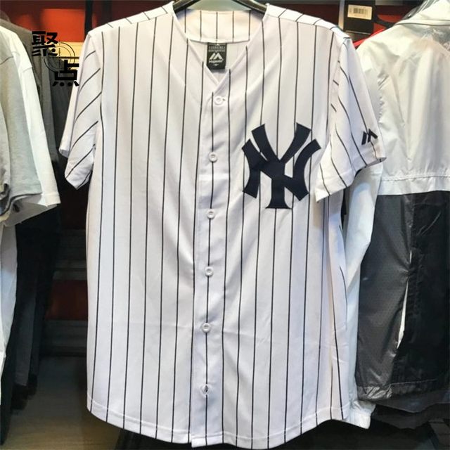 Judian MLB ເສື້ອຢືດກິລາເບສບອລທີ່ມີເສັ້ນດ່າງ New York Yankees ໄຕ້ຫວັນຂອງແທ້ຈິງ