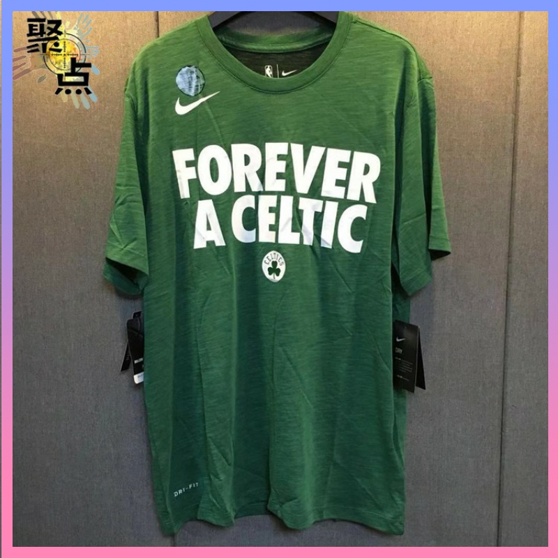 Poly-point Nike Nike Celtics playoff qualifying sports short sleeve T-shirt AQ6567-312