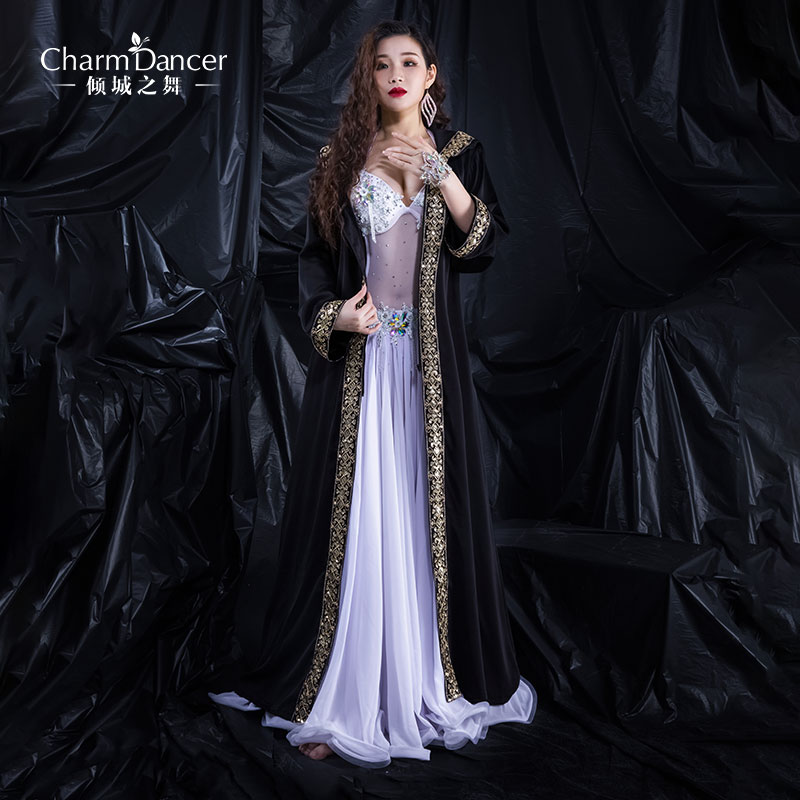 Allure Dance New Belly Dance Performance Waiting Clothes Competition Preparation Competition Wind Covering Warm Jacket Performance Waiting Cloak