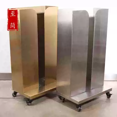 Clothing store special hanger storage artifact movable finishing storage space-saving stainless steel rack rack