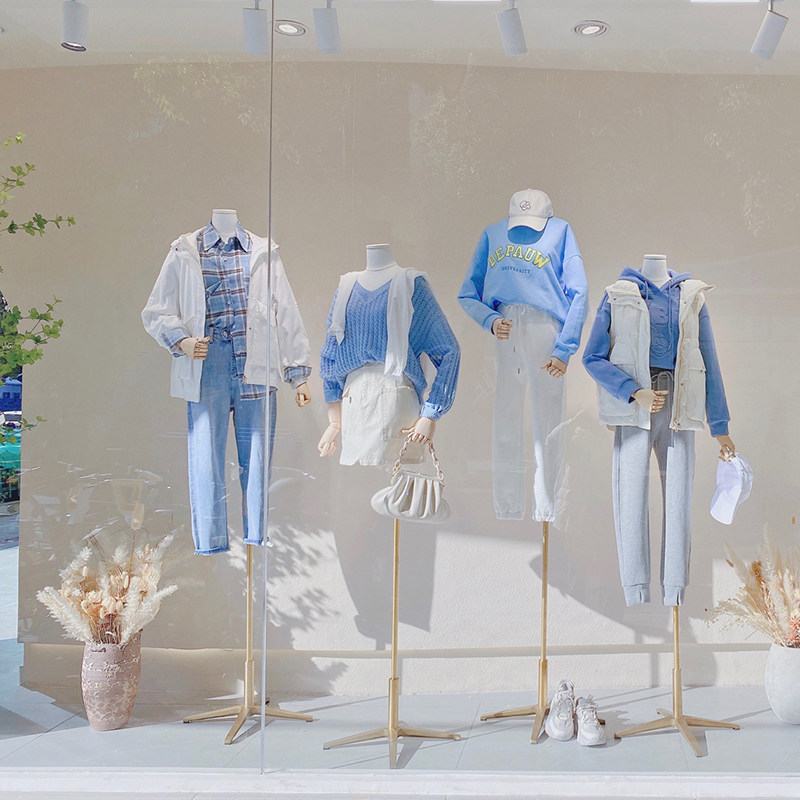 Women's clothing store model props women's bust women's clothing window stand clothes display rack wedding dress mannequin shelf